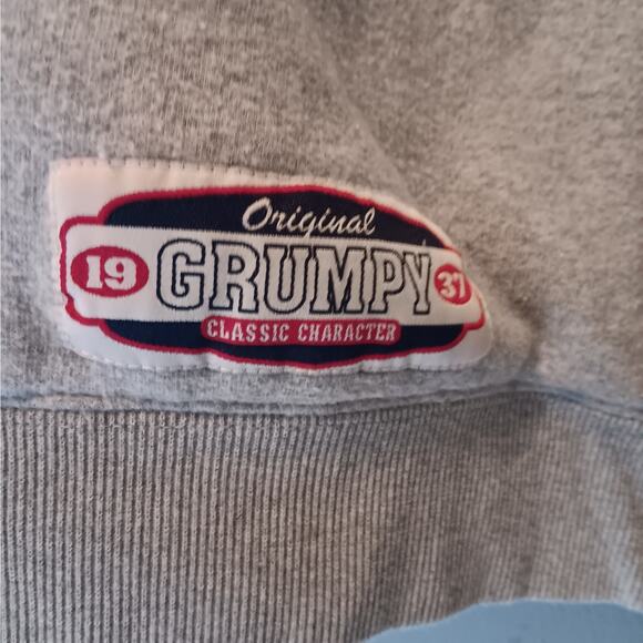 EUC Disney Store XL Grumpy Gray Zip Up Hoodie - Picture 5 of 8